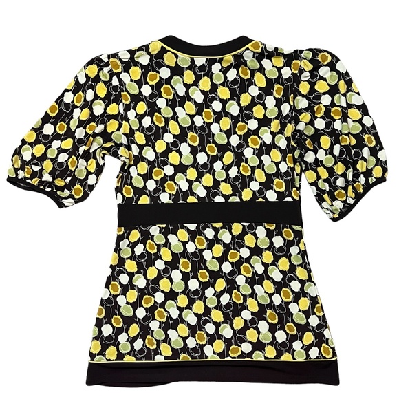 Vintage Ann Taylor LOFT Brown Floral Surplice Top Size‎ XXS Petite 90s/Y2K - Picture 7 of 7